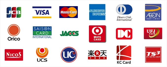 クレジットカード審判会社のロゴ一覧です